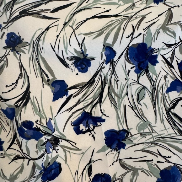 Zara White Floral Trousers Medium - Picture 9 of 10